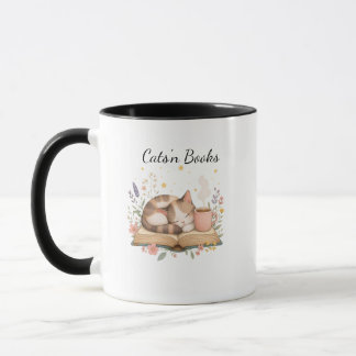 Tasse Cozy Chat Dormant Livres 'n Chats