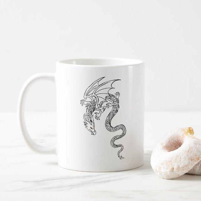 Tasse Créature Mythique Fantastique Dragon Ashwing (Avec donut)