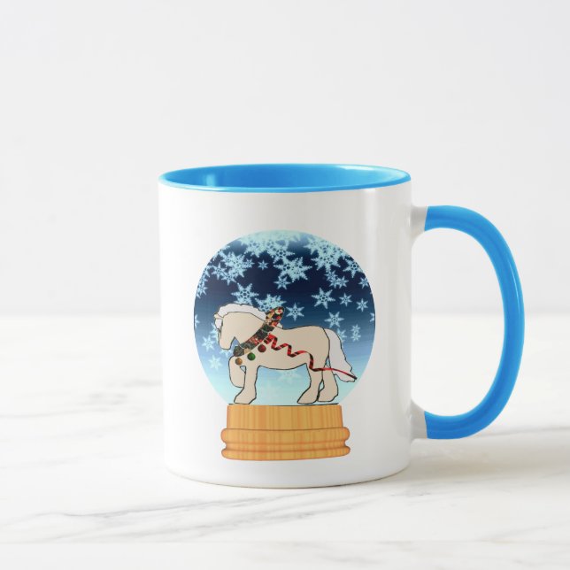 Tasse crème de Snowglobe d'hiver (Droite)