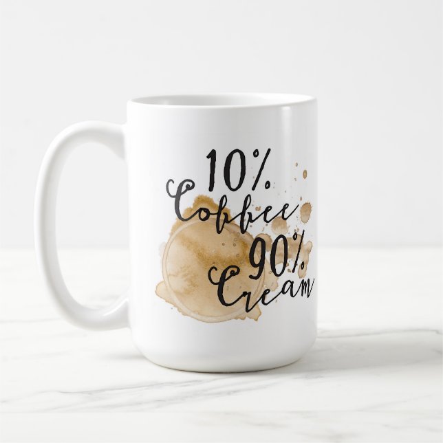 Tasse crème du café 90% de 10% (Gauche)