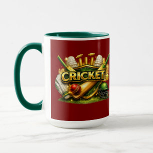 Tasse Cricket Gold Emblème Sport Inspiré Combo