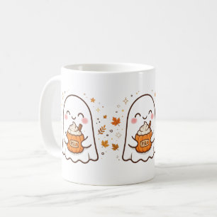 Tasse Cute Ghost Pumpkin Spice Latte   Kawaii Hall