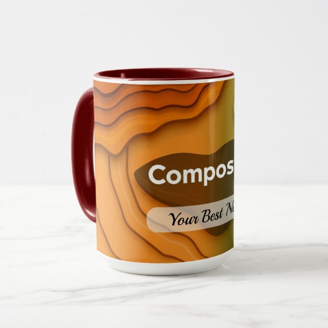 Tasse Cycle de Compostage Personnalisée (Devant gauche)