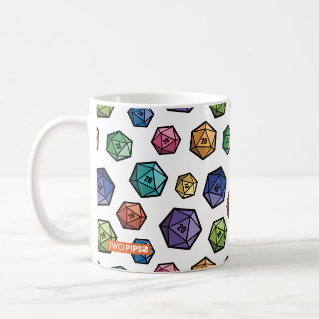Tasse D20 colorée (Gauche)
