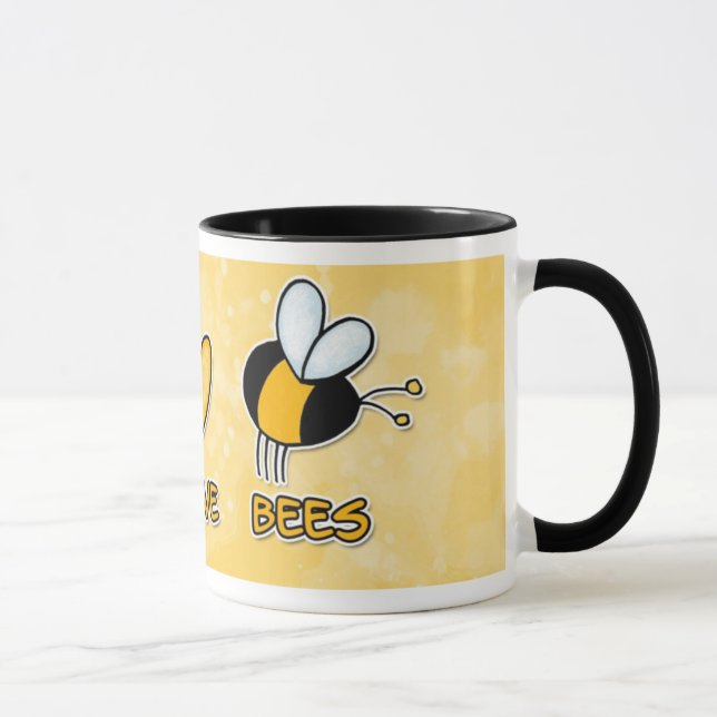 tasse d'abeilles d'amour de paix (Droite)
