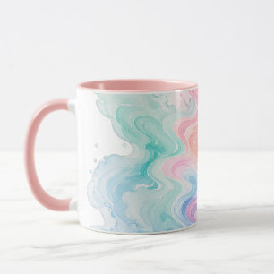 Tasse d'accent Pastel Marble Swirl
