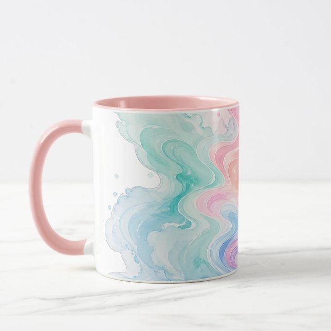 Tasse d'accent Pastel Marble Swirl (Gauche)
