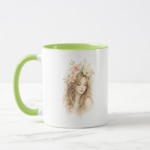 Tasse d'accentuation pour femme florale Boho