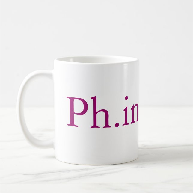 Tasse d'achèvement de Ph.inishe.D PhD (Gauche)