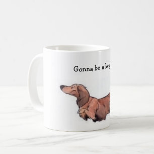 Tasse Dachshund à poils longs