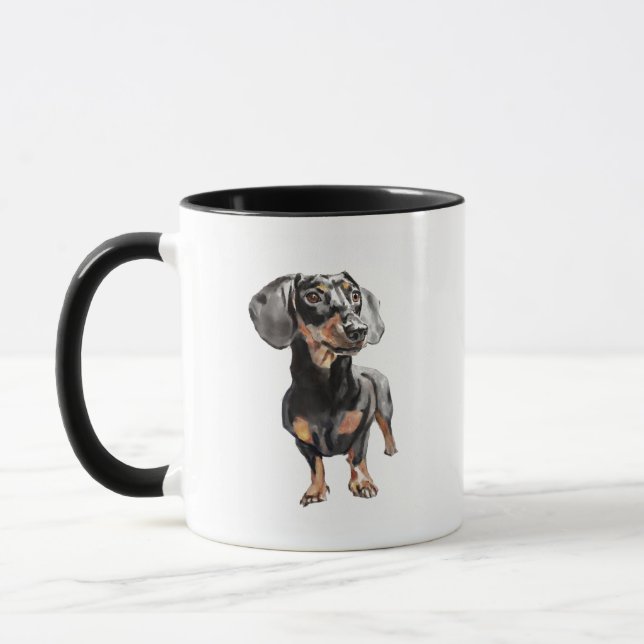 Tasse Dachshund – Mug Café Chien Salsi, Maman de C (Gauche)