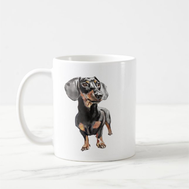 Tasse Dachshund – Mug Café Chien Salsisse, Chien W (Gauche)