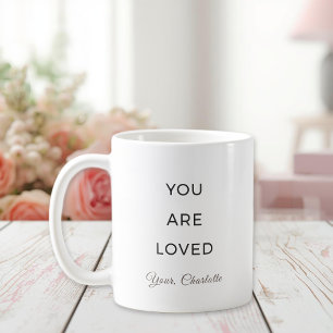 Tasse d'affirmation minimaliste Tu Es Aimé
