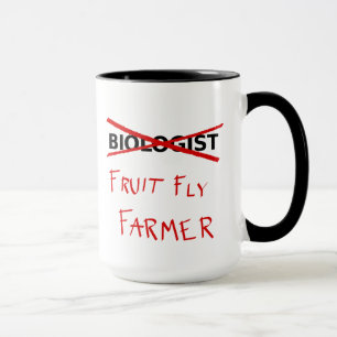 Tasse d'agriculteur de mouche à fruit