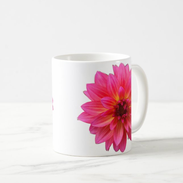Tasse Dahlia rose (Devant droit)