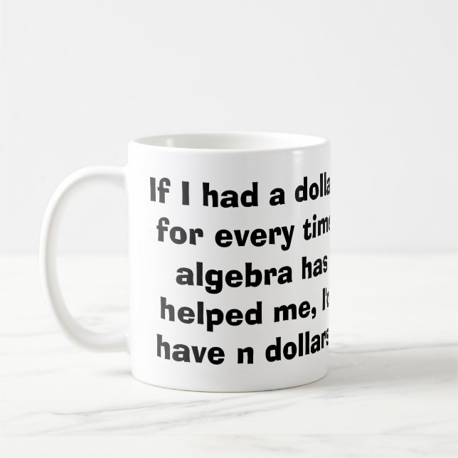 Tasse d'algèbre de maths (Gauche)