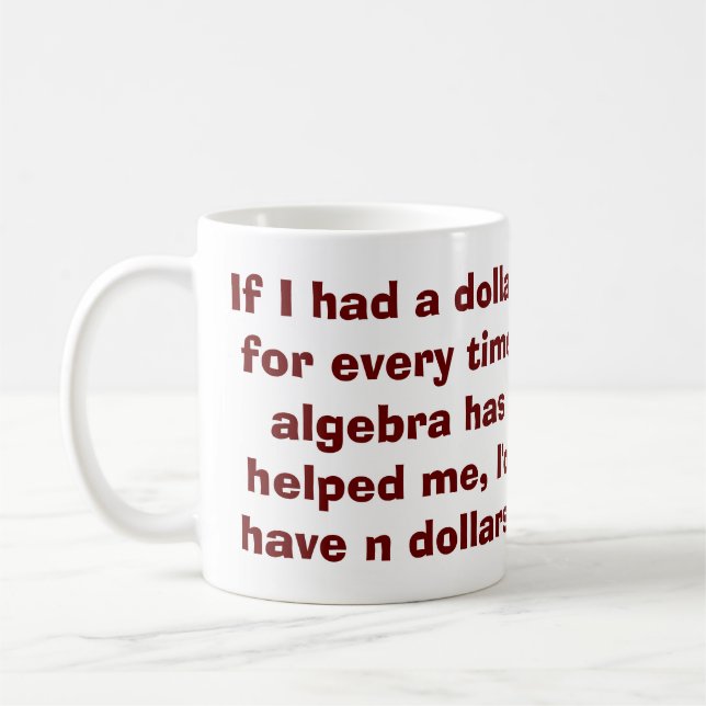 Tasse d'algèbre de maths (Gauche)