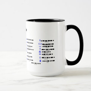 Tasse d'alphabet de code Morse et de diagramme de