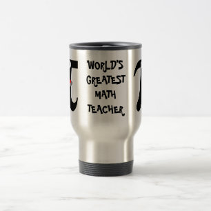 Tasse d'aluminium de professeur de maths du monde