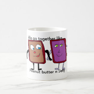 Tasse d'amants de gelée du beurre d'arachide n