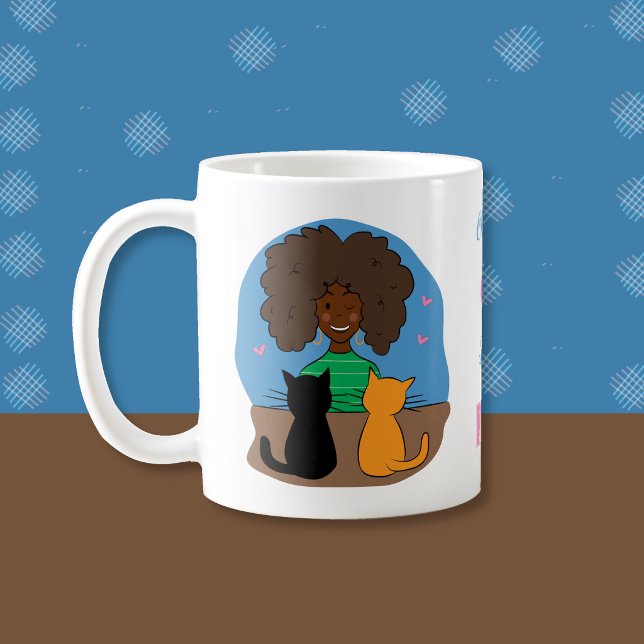 Tasse Dame Féconde Chats (Cute childless cat lady coffee mug . )