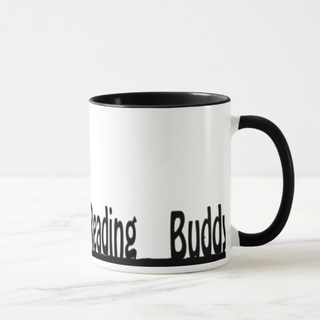 Tasse d'ami de lecture avec le garçon s'asseyant (Droite)