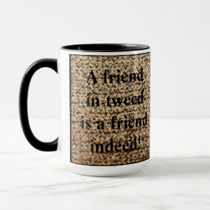 Tasse d'ami de tweed de farine d'avoine