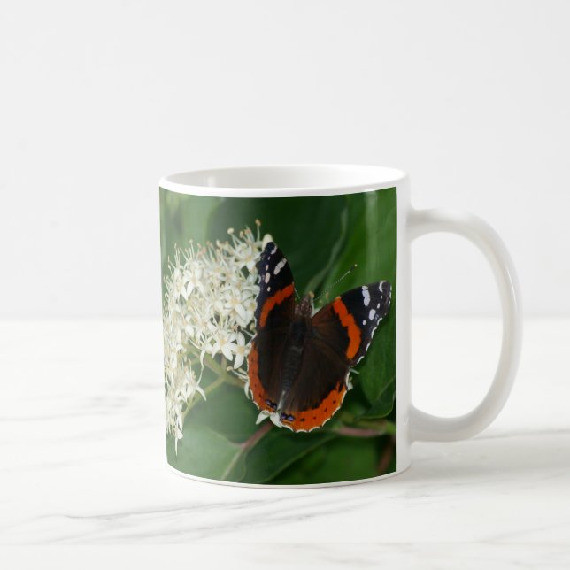 Tasse d'amiral rouge papillon (Droite)