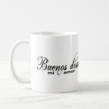 Tasse d'amor de MI de dias de Buenos (bonjour mon