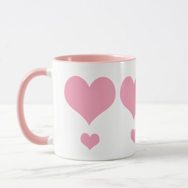 Tasse d'amour cœur rose (Gauche)