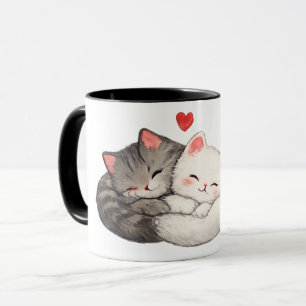 Tasse d'amour de chaton câlin