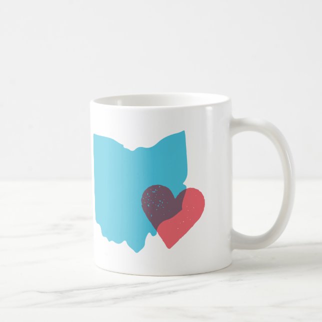 Tasse d'amour de forme d'état de l'Ohio (Droite)