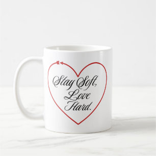 Tasse d'amour en ligne artistique minimaliste cœur