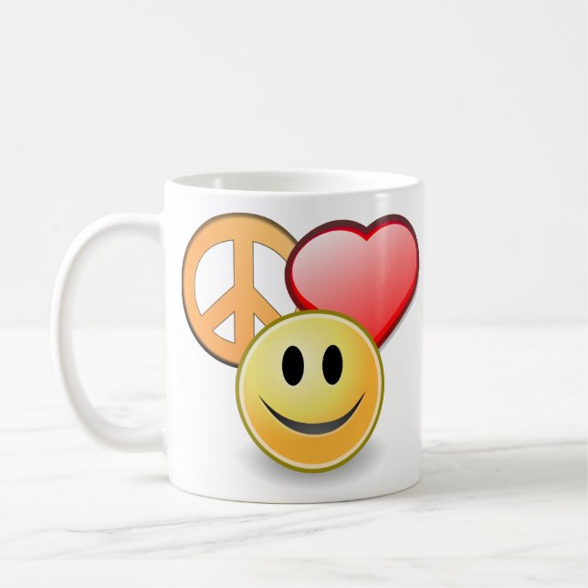 Tasse d'amour et de bonheur de paix (Gauche)