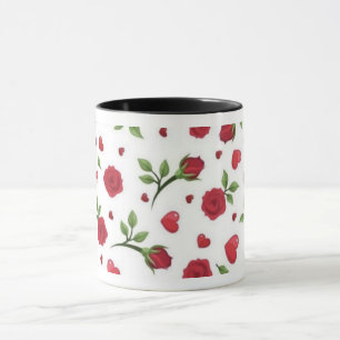 Tasse d'amour floral romantique