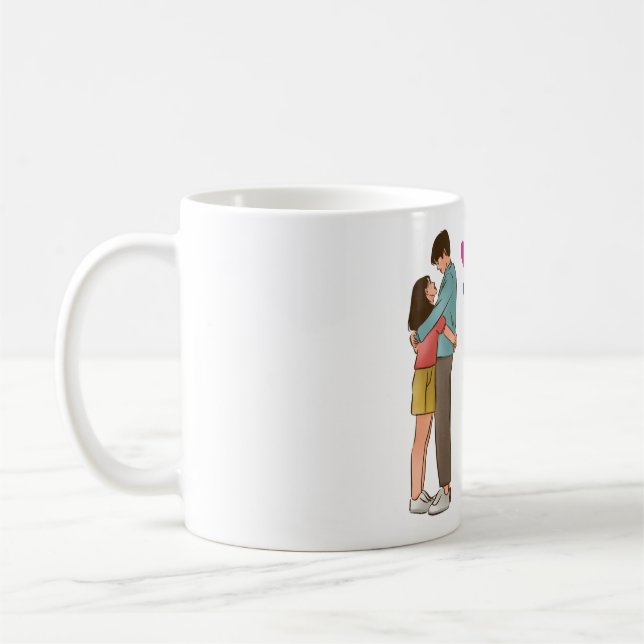 Tasse d'amour pour couple romantique (Gauche)