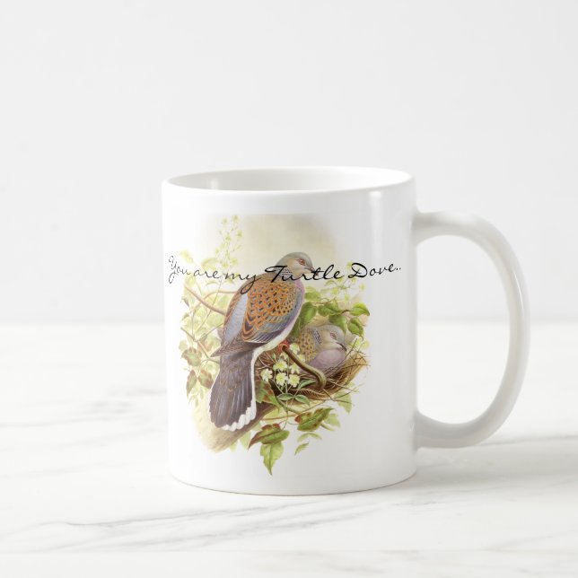 Tasse d'animaux de faune d'oiseaux de colombe de (Droite)