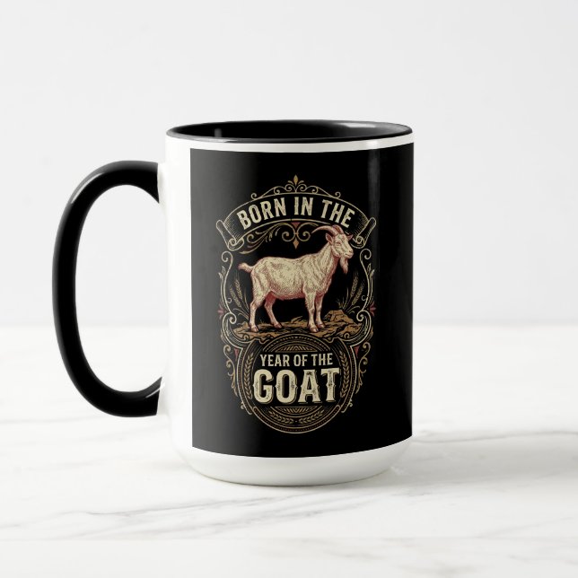 Tasse d'anniversaire Chèvre de Feu 2027 Année de l (Gauche)