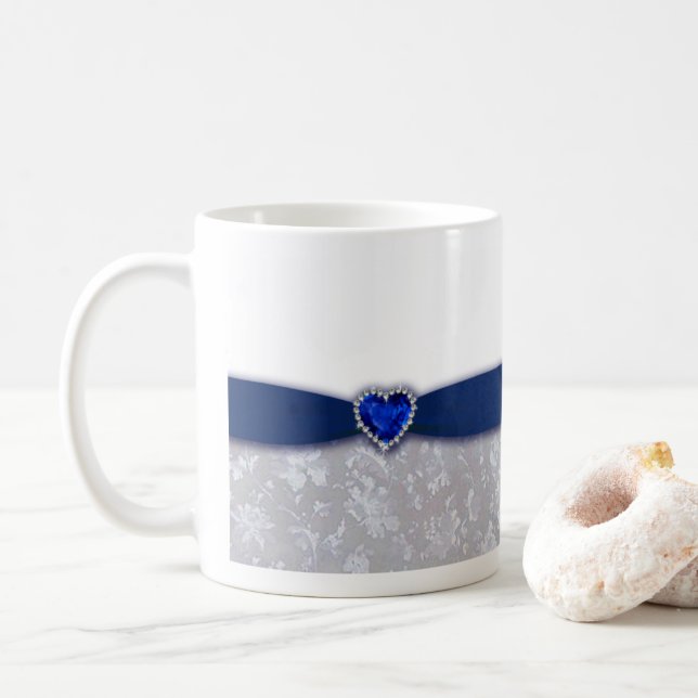Tasse d'anniversaire de mariage de damassé (Avec donut)