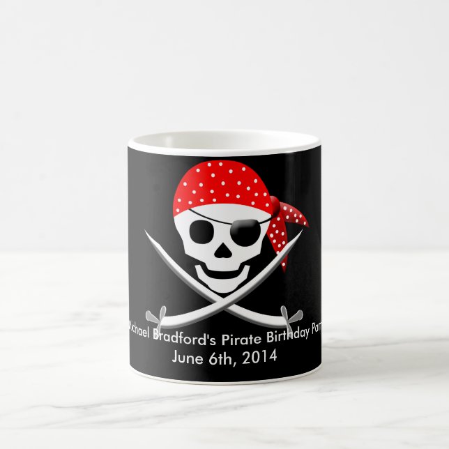 TASSE D'ANNIVERSAIRE DE PIRATE - PERSONNALISEZ (Centre)