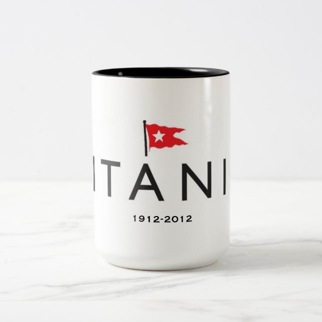Tasse d'anniversaire de Titanic 100th avec le logo (Centre)