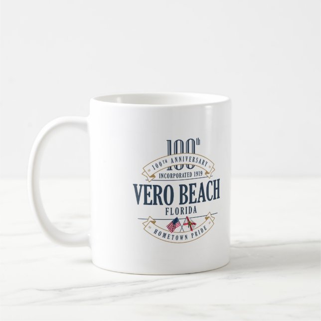 Tasse d'anniversaire de Vero Beach, la Floride (Gauche)