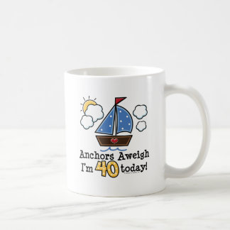 Tasse d'anniversaire de voilier Aweigh d'Ancres