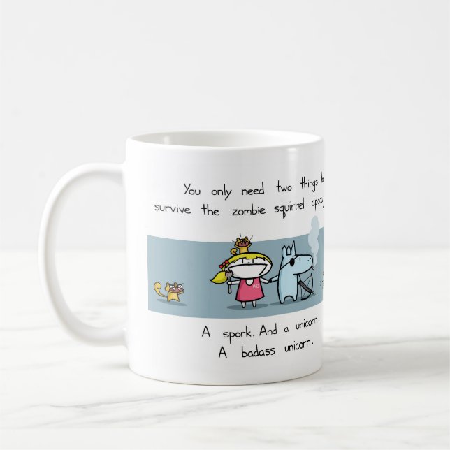 Tasse d'apocalypse d'écureuil de zombi (Gauche)