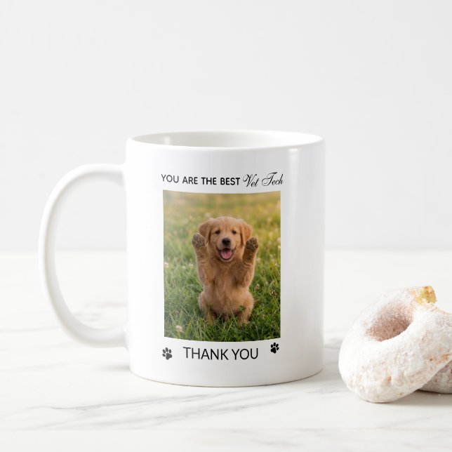 Tasse d'appréciation de technicien vétérinaire pla (Avec donut)