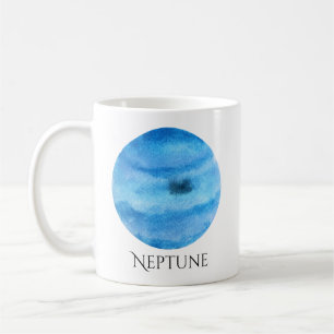 Tasse d'aquarelle de planète de Neptune