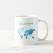 Tasse d'aquarelle d'envie de voyager