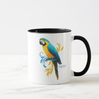 Tasse d'ara de bleu et d'or