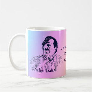 Tasse d'arc-en-ciel de silence de baba de Meher