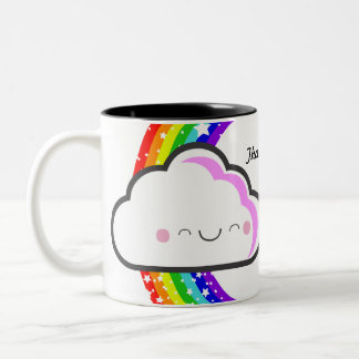 Tasse d'arc-en-ciel du Merci KAWAII par le